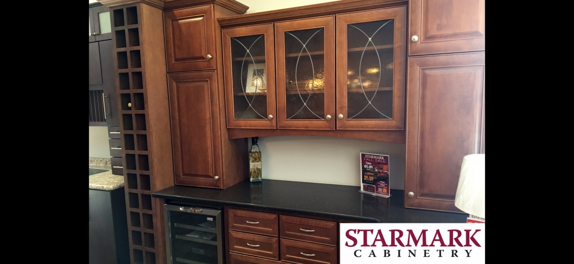 StarMark Cabinetry kitchen display at Canandaigua HEP Sales/North Main Lumber, 2567 Rochester Road