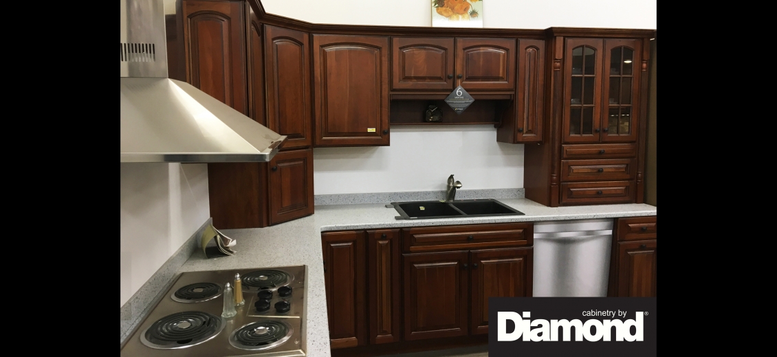 Diamond Distinction kitchen display at Elmira HEP Sales, 2400 Corning Road