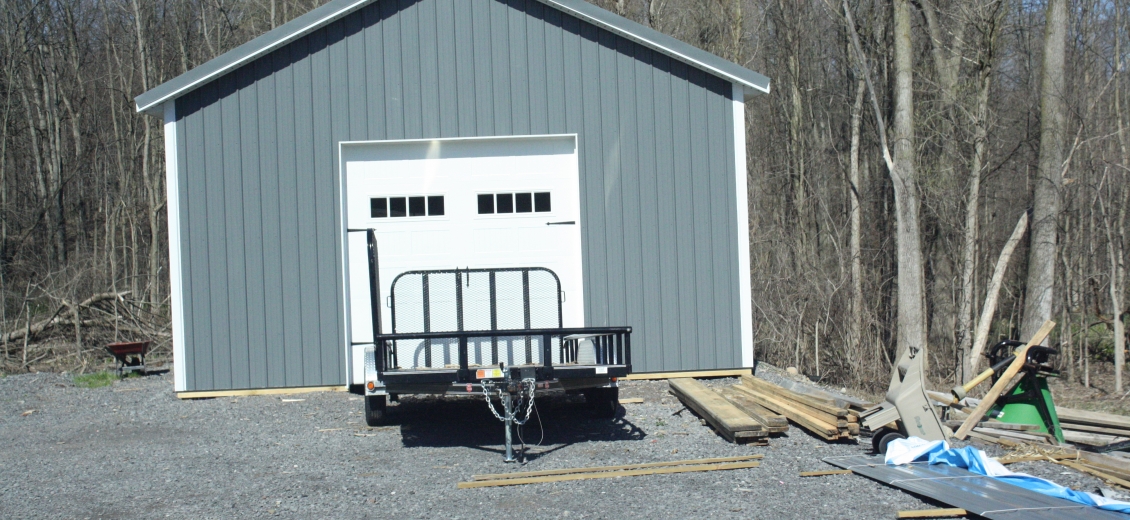 Pole barn-style garage