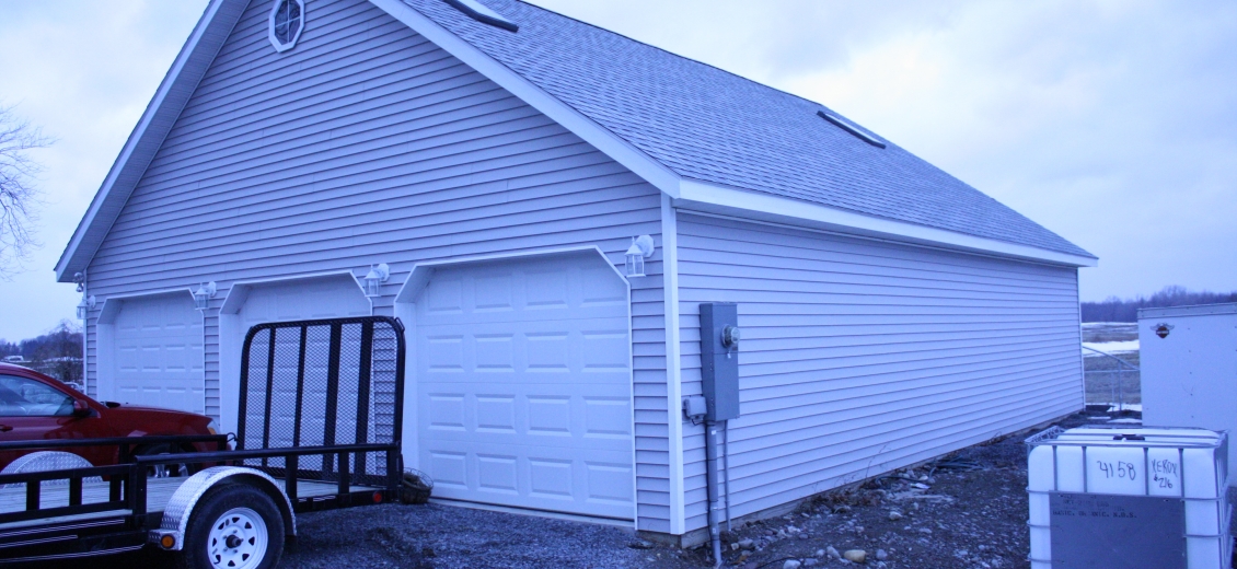 Pole barn-style garage