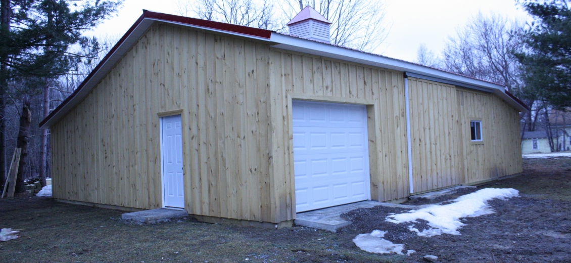 Pole barn-style horse barn